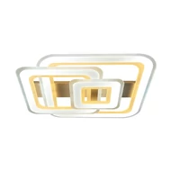 Kép 1/8 - Lucero Marshall 140 W-os 50 cm átmérőjű fehér LED távirányítós és mobil applikációval vezérelhető mennyezeti lámpa