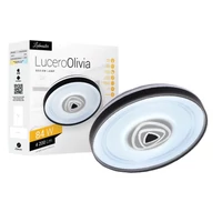 Kép 4/4 - Lucero Olivia 84 W-os 50 cm átmérőjű fehér LED távirányítós és mobil applikációval vezérelhető mennyezeti lámpa