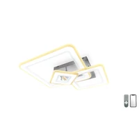 Kép 1/8 - Lucero Ryder 130 W-os 50 cm átmérőjű fehér LED távirányítós és mobil applikációval vezérelhető mennyezeti lámpa
