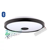 Kép 2/2 - MasterLED Cosmo 48 W-os 400 mm fekete RGBW LED távirányítós mennyezeti lámpa