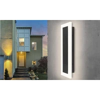 Kép 5/5 - MasterLED Durango 19 W-os fekete 60 cm-es kültéri oldalfali lámpa