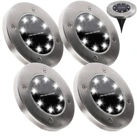 Kép 3/10 - MasterLED Földbe szúrható 0 8 W-os kerek napelemes lámpa 8 SMD