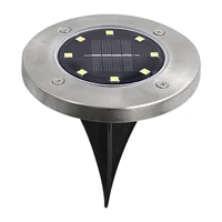 Kép 4/10 - MasterLED Földbe szúrható 0 8 W-os kerek napelemes lámpa 8 SMD