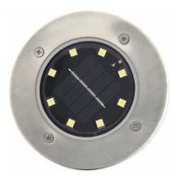 Kép 5/10 - MasterLED Földbe szúrható 0 8 W-os kerek napelemes lámpa 8 SMD