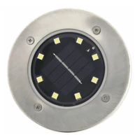 Kép 5/10 - MasterLED Földbe szúrható 0 8 W-os kerek napelemes lámpa 8 SMD