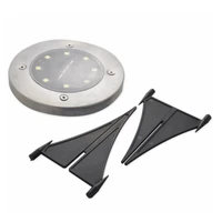 Kép 8/10 - MasterLED Földbe szúrható 0 8 W-os kerek napelemes lámpa 8 SMD