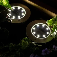 Kép 10/10 - MasterLED Földbe szúrható 0 8 W-os kerek napelemes lámpa 8 SMD