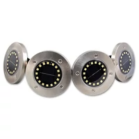 Kép 2/6 - MasterLED Földbe szúrható 1 2 W-os kerek napelemes lámpa 16 SMD
