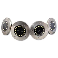 Kép 2/6 - MasterLED Földbe szúrható 1 2 W-os kerek napelemes lámpa 16 SMD