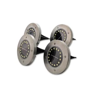 Kép 3/6 - MasterLED Földbe szúrható 1 2 W-os kerek napelemes lámpa 16 SMD