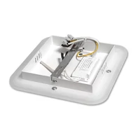 Kép 4/6 - MasterLED Galaxis Falcon 35 W-os 24x24x5 cm fekete-fehér LED távirányítós mennyezeti lámpa