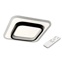 Kép 5/6 - MasterLED Galaxis Falcon 35 W-os 24x24x5 cm fekete-fehér LED távirányítós mennyezeti lámpa
