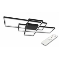 Kép 1/2 - MasterLED Galaxis Pegaz 130 W-os 105x50 cm fekete LED távirányítós mennyezeti lámpa