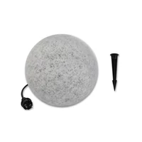 Kép 6/7 - MasterLED Kula földbe szúrható 40 cm-es kerti gömb E27-es foglalattal kő színű