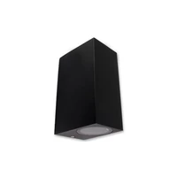 Kép 1/4 - MasterLED Lida 150x92 fekete szögletes oldalfali lámpa GU10-es foglalattal