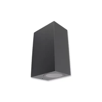 Kép 2/4 - MasterLED Lida 150x92 sötétszürke szögletes oldalfali lámpa GU10-es foglalattal