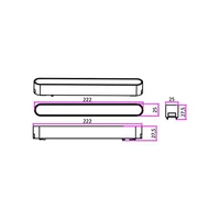 Kép 2/2 - MasterLED LUXO Linea 12-W-os fekete mágneses sínes lámpa 4000K 48V