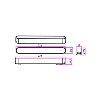 Kép 2/2 - MasterLED LUXO Linea 12-W-os fekete mágneses sínes lámpa 4000K 48V