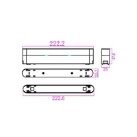 Kép 2/2 - MasterLED LUXO Mágneses lámparendszer aljzat fekete színben 48V Linea 12 W-os lámpához