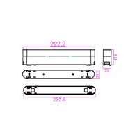 Kép 2/2 - MasterLED LUXO Mágneses lámparendszer aljzat fekete színben 48V Linea 12 W-os lámpához