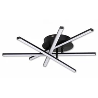 Kép 1/6 - MasterLED Modena Rivera 35 W-os ø50 cm natúr fehér fekete LED mennyezeti lámpa