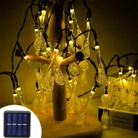 Kép 2/4 - MasterLED Napelemes csepp alakú girland 40 led 7,85 m