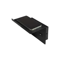 Kép 2/3 - MasterLED Piero G9-es foglalatú + LED-es fekete-arany fali polc lámpa USB csatlakozóval