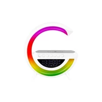 Kép 3/7 - MasterLED QI 5W-os RGB újratölthető asztali lámpa beépített vezeték nélküli telefontöltővel és hangszóróval