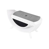 Kép 7/7 - MasterLED QI 5W-os RGB újratölthető asztali lámpa beépített vezeték nélküli telefontöltővel és hangszóróval