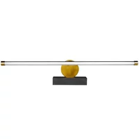 Kép 2/7 - MasterLED Santo 12W 4000K 60 cm-es fekete/arany tükör feletti lámpa IP44-es védettségű