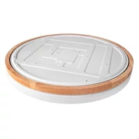 Kép 4/5 - MasterLED XUDO 54W 3000-6500K 400x80 mm valódi fa/fehér színű mennyezeti lámpa távirányítóval