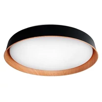 Kép 1/5 - MasterLED XUDO 54W 3000-6500K 400x85 mm fekete/tölgy színű mennyezeti lámpa távirányítóval