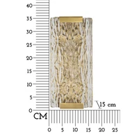 Kép 2/7 - Oblin fali lámpa 2 fényponttal arany/natúr 36x15x10 cm 6