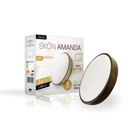 Kép 3/3 - Skön Amanda 24 W-os ø400 mm kerek natúr fehér szürke színű mennyezeti lámpa IP20-as védettségű