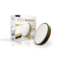 Kép 3/3 - Skön Amanda 24 W-os ø400 mm kerek natúr fehér szürke színű mennyezeti lámpa IP20-as védettségű