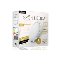 Kép 2/3 - Skön Hedda 24 W-os ø400 mm kerek natúr fehér fehér színű mennyezeti lámpa IP20-as védettségű