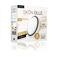 Kép 2/3 - Skön Olle 24 W-os ø400 mm kerek natúr fehér fehér-szürke színű mennyezeti lámpa IP20-as védettségű
