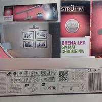 Kép 2/2 - Strühm Brena 6 W-os natúr fehér matt króm fali lámpa