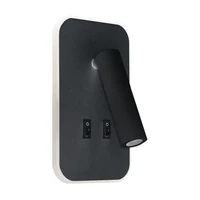 Kép 3/3 - Strühm Otello D 186x105 mm szögletes meleg fehér/natúr fehér fekete fali lámpa
