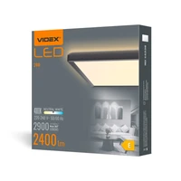 Kép 1/6 - Videx 18 W-os ø292 mm fekete színű négyzet alakú natúr fehér mennyezeti lámpa
