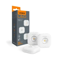 Kép 1/9 - Videx 2 db LED-es lámpa mágneses hátlappal és mozgásérzékelővel 3000-6500K
