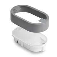 Kép 3/5 - Videx Dana 15 W-os 215x127 mm ovális natúr fehér antracit színű mennyezeti lámpa IP65-ös védettségű