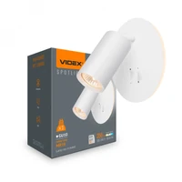 Kép 1/3 - Videx G10-es foglalatú fehér fali lámpa kapcsolóval