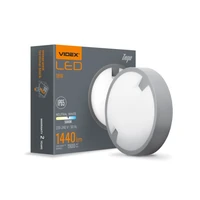 Kép 1/5 - Videx Inga 18 W-os ø220 mm kör alakú natúr fehér antracit színű mennyezeti lámpa IP65-ös védettségű