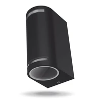 Kép 2/4 - Videx Justin oldalfalra helyezhető fekete IP54-es védettségű kültéri lámpatest 2x GU10-es foglalattal