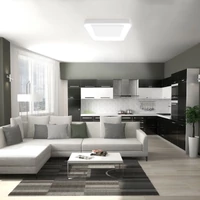 Kép 4/6 - Videx Led Edge 72 W-os ø450mm fehér négyzet alakú LED távirányítós mennyezeti lámpa