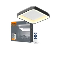 Kép 1/6 - Videx Led Edge 72 W-os ø450mm fekete négyzet alakú LED távirányítós mennyezeti lámpa