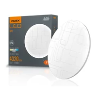 Kép 6/6 - Videx Mila 48 W-os ø480 mm kör alakú natúr fehér mennyezeti lámpa IP44-es védettségű