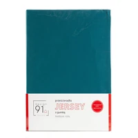 Kép 3/5 - jersey-pamut-gumis-lepedo-turkiz-180-x-200-cm-30-cm-csomagolva