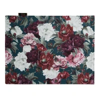 Kép 1/3 - 4db-os-feher-bordo-viragmintas-barsony-asztali-alatet-szett-30-x-40-cm